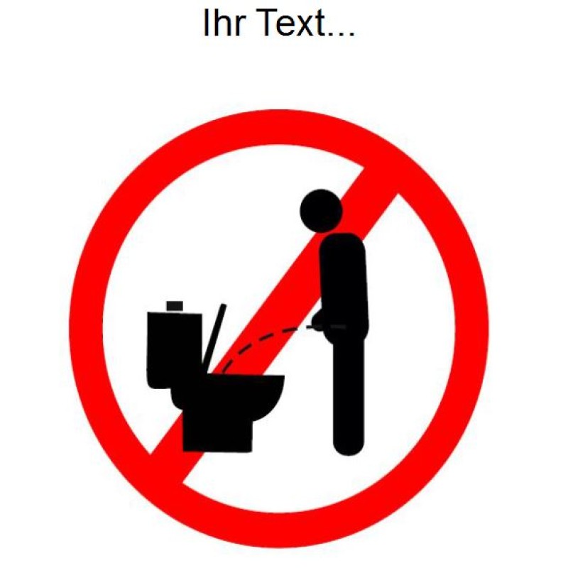 Klorolle bedruckt mit Motiv Stehpinkler